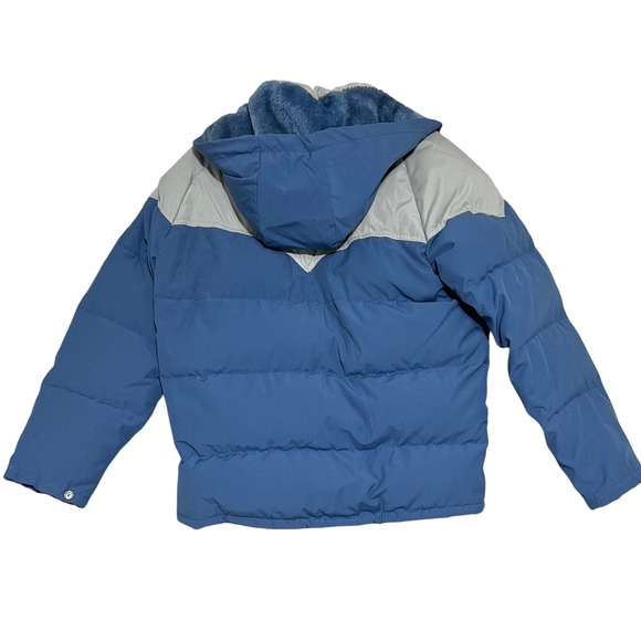 Vintage Polar Gear Coat Men Large Blue Gray Goose Down Parka Two Tone Talon 1970 - Picture 2 of 11